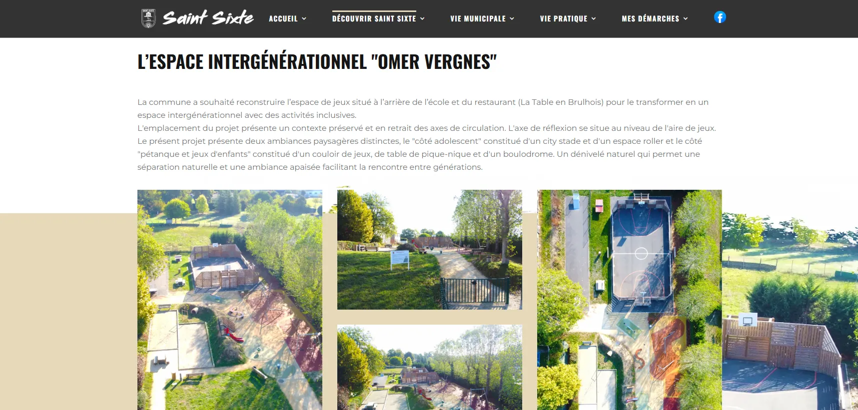 Interface des démarches administratives et services de la mairie de Saint-Sixte